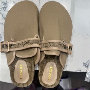 Coach Beige clogs